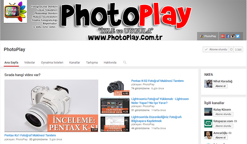 PhotoPlay Fotoğraf Kanalı
